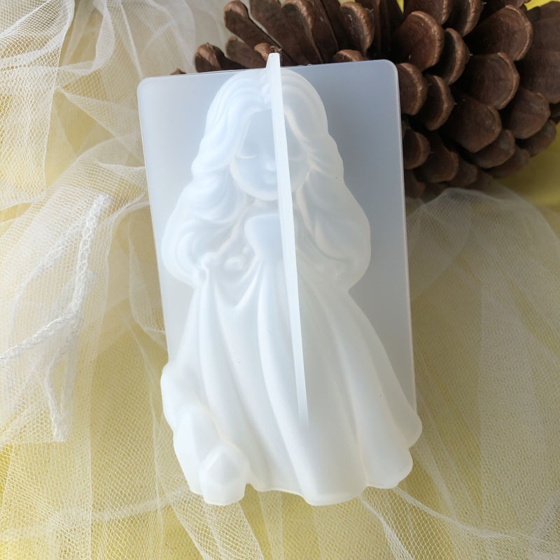 Soap Making Store - 3D 귀여운 공주 실리콘 양초 금형