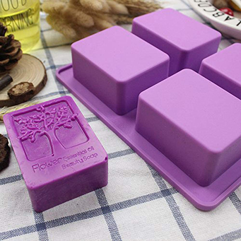 Soap Making Books - 직사각형 생활 나무 실리콘 비누 금형
