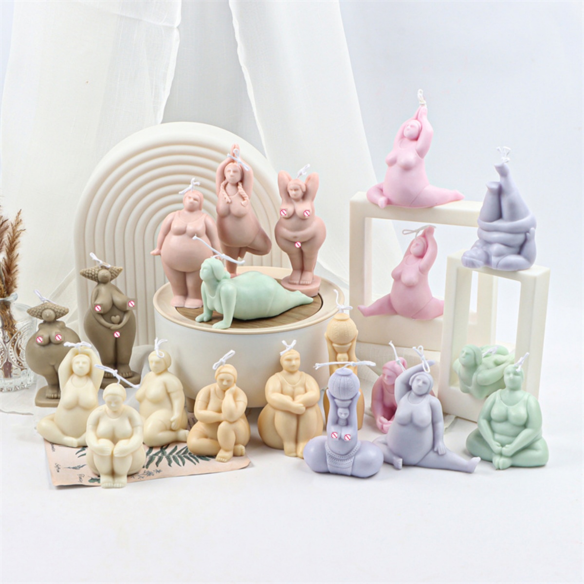 Soap Making In Home - 3D 레이디 바디 캔들 금형 요가