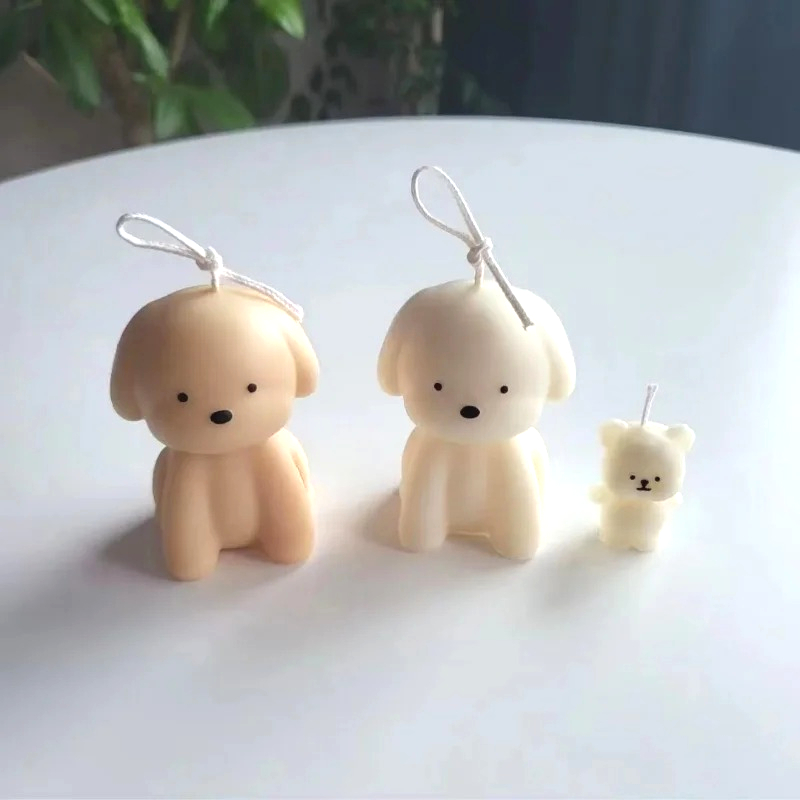 Soap Making In Home - 3D 강아지 향초 실리콘 몰드 귀여운