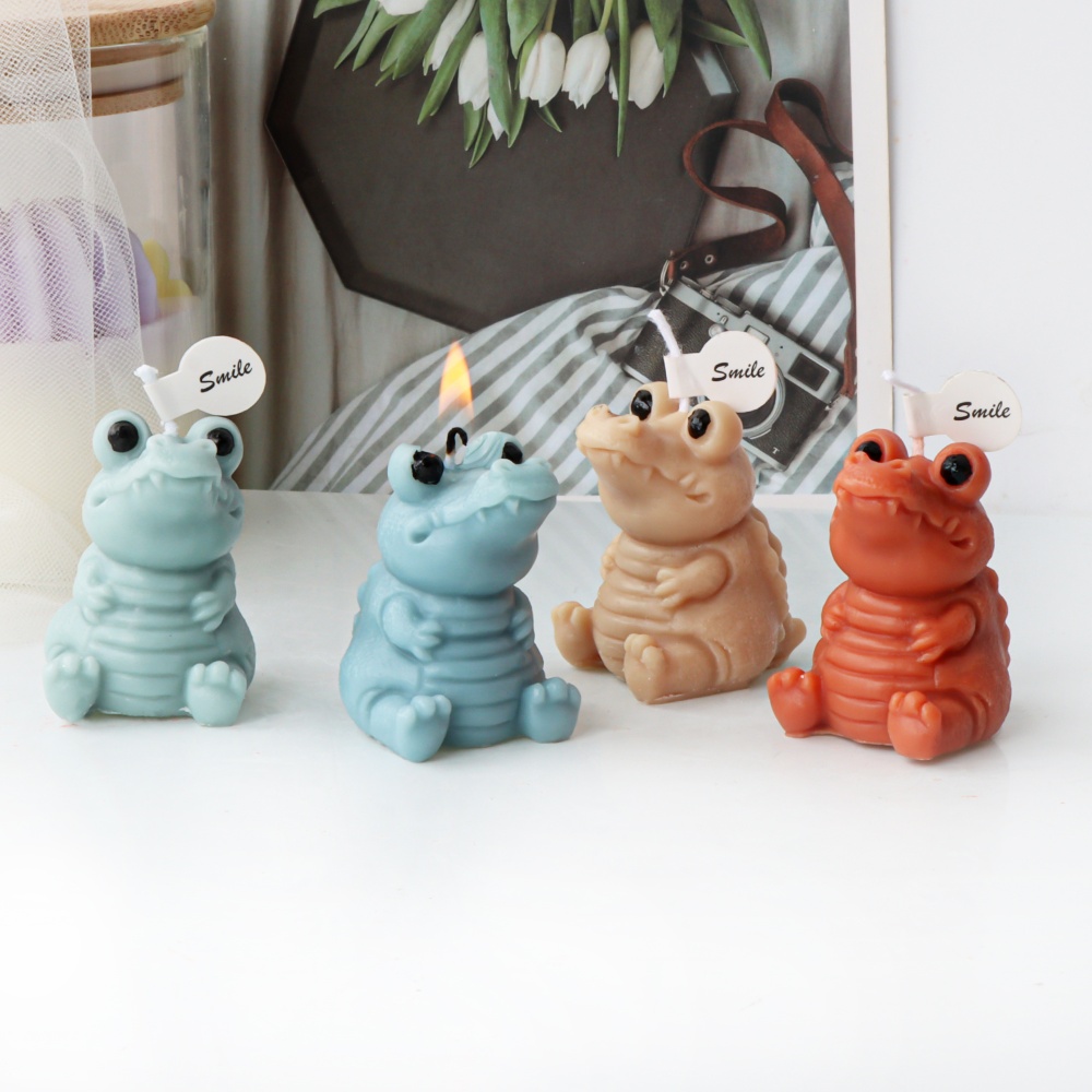 Soap Making In Home - 3D 귀여운 악어 양초 실리콘 몰드
