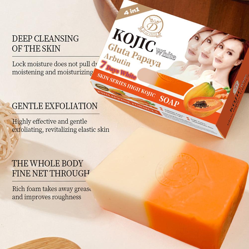 Castor Oil Soap - 160g 파파야 코직산 에센셜 오일 비누,