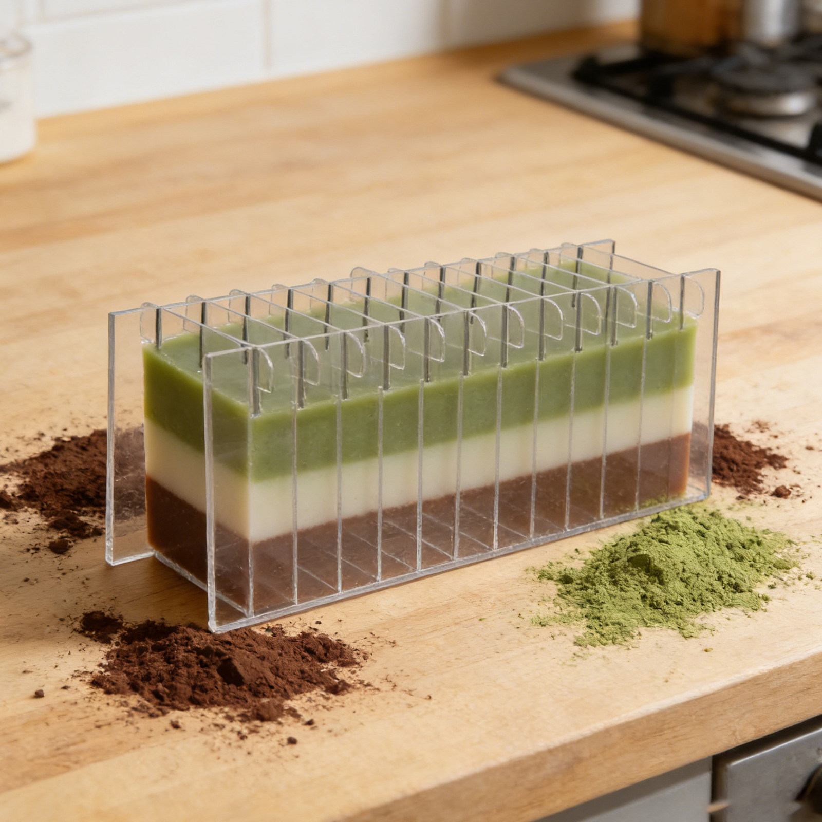 Soap Making Books - 실리콘 몰드용 아크릴 비누 분할판, 콜드
