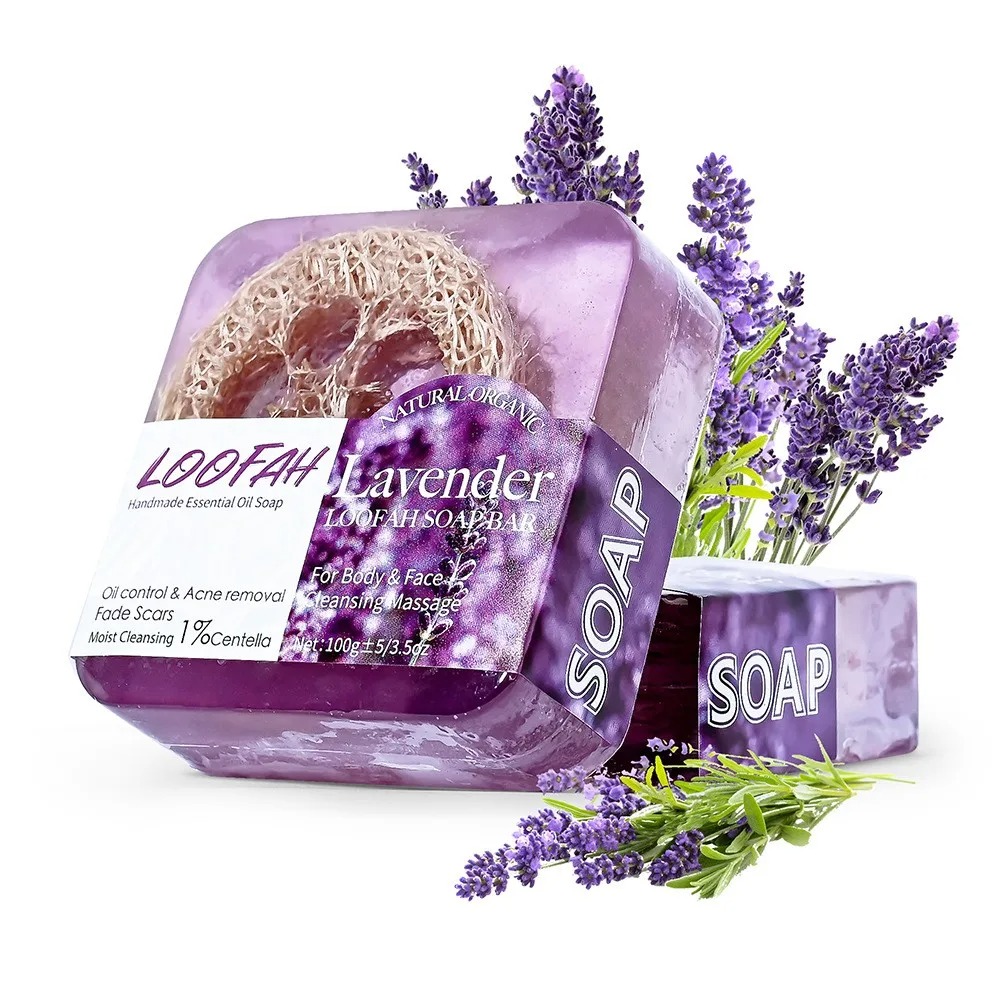 Castor Oil Soap - 100g 유기농 라벤더 에센셜 오일 비누,