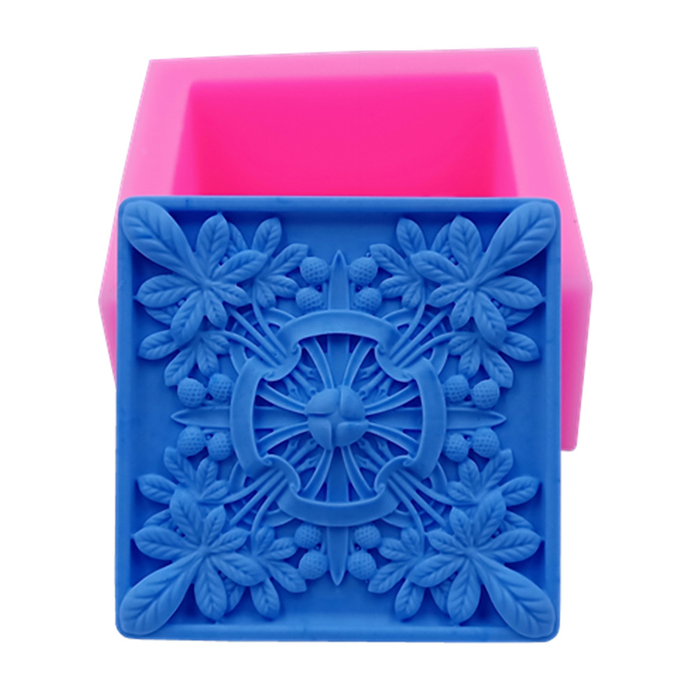 Soap Making Items - 사각형 디자인 비누 금형 천연 비누