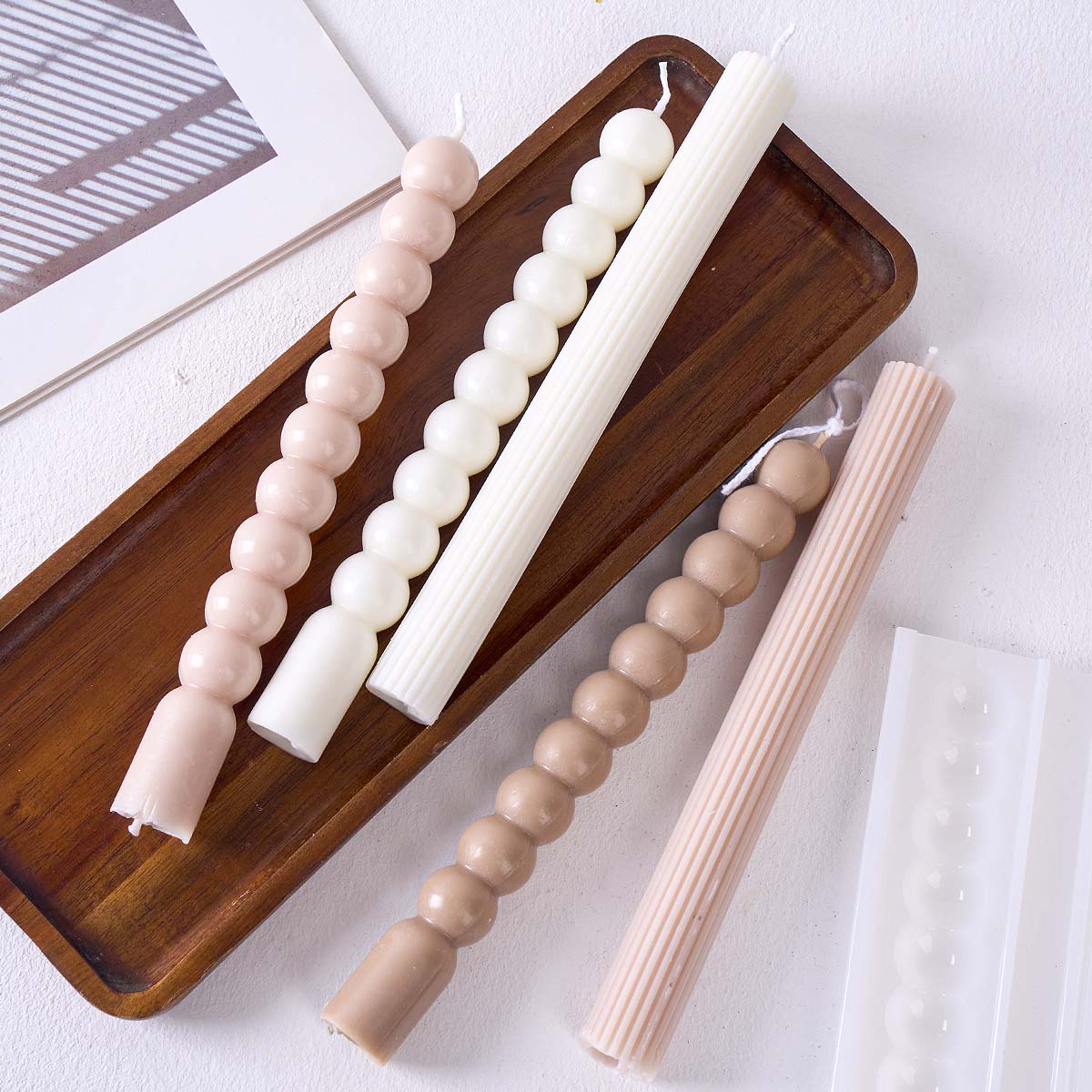 3D 롱 스트라이프 버블 비즈 필라 캔들 실리콘 몰드  - Soap Making In Home 리뷰 및 가격