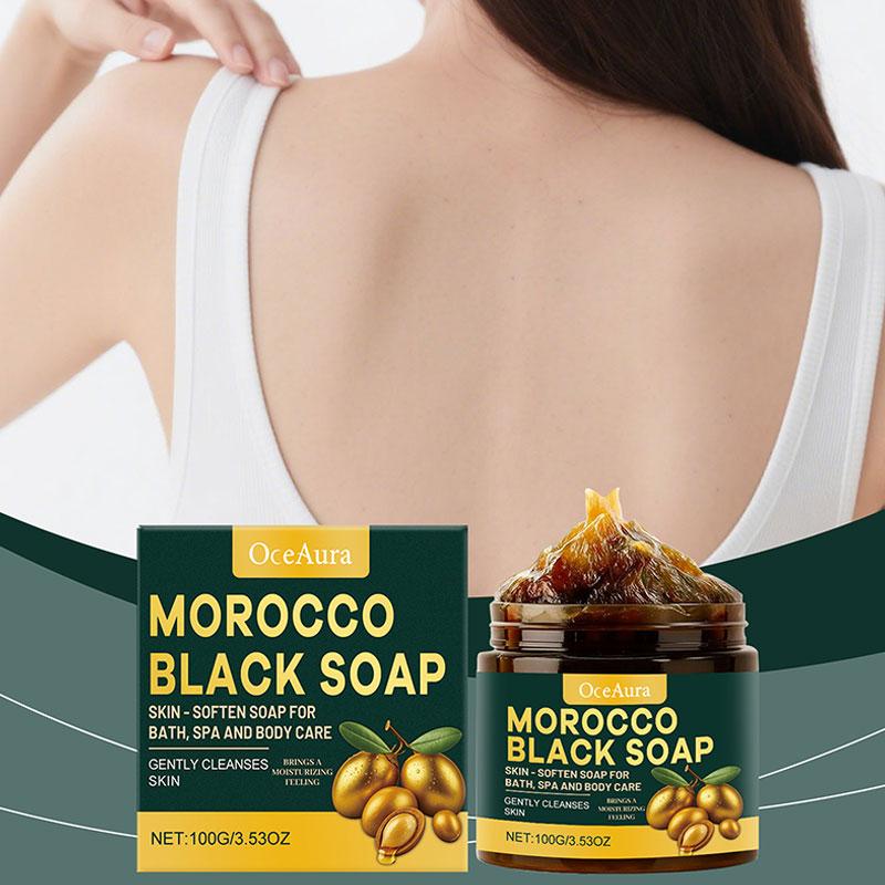 모로코 블랙솝 딥 클렌징 젠틀 케어 모이스춰라이징 바디 - Castor Oil Soap 리뷰 및 가격