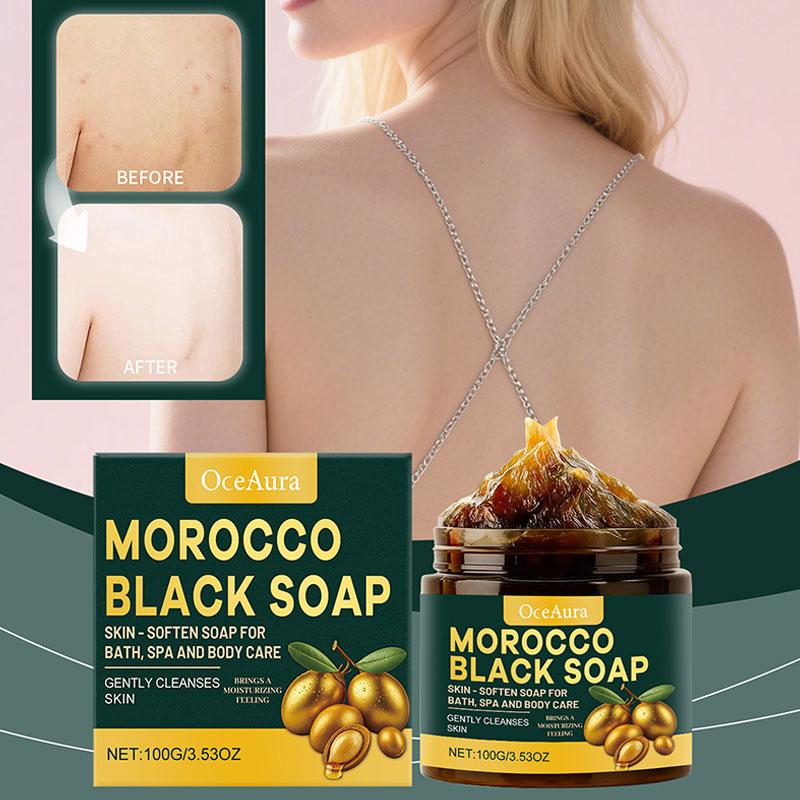 모로코 블랙솝 딥 클렌징 젠틀 케어 모이스춰라이징 바디 - Castor Oil Soap 리뷰 및 가격
