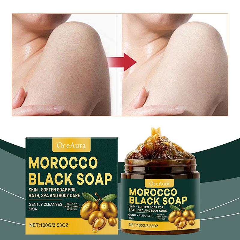 모로코 블랙솝 딥 클렌징 젠틀 케어 모이스춰라이징 바디 - Castor Oil Soap 리뷰 및 가격