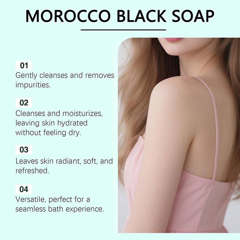 모로코 블랙솝 딥 클렌징 젠틀 케어 모이스춰라이징 바디 - Castor Oil Soap 리뷰 및 가격