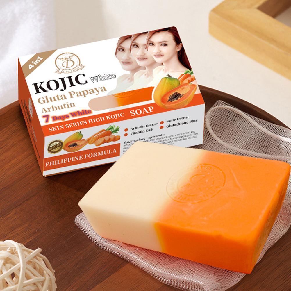 160g 파파야 코직산 에센셜 오일 비누, 비타민 C  - Castor Oil Soap 리뷰 및 가격
