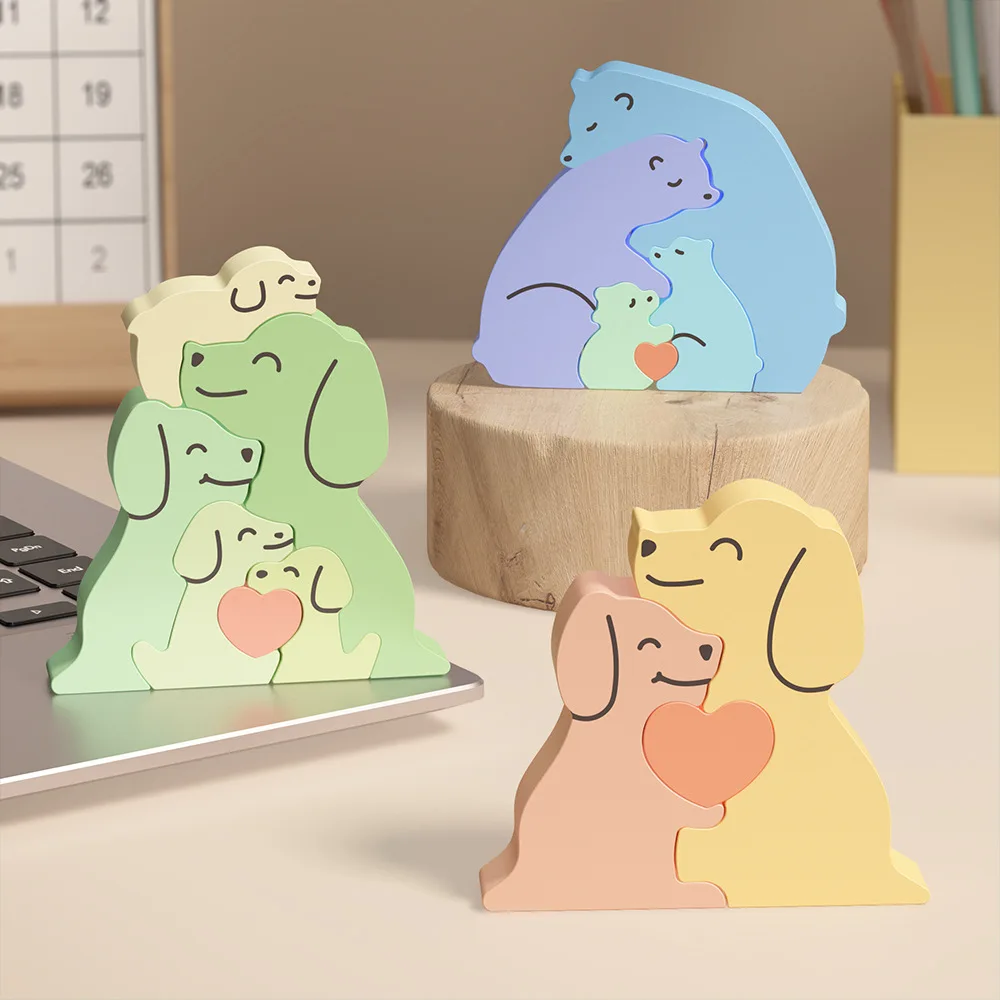 동물 가족 사랑 포옹 실리콘 양초 금형 개 고양이 곰  - Soap Making Items 리뷰 및 가격