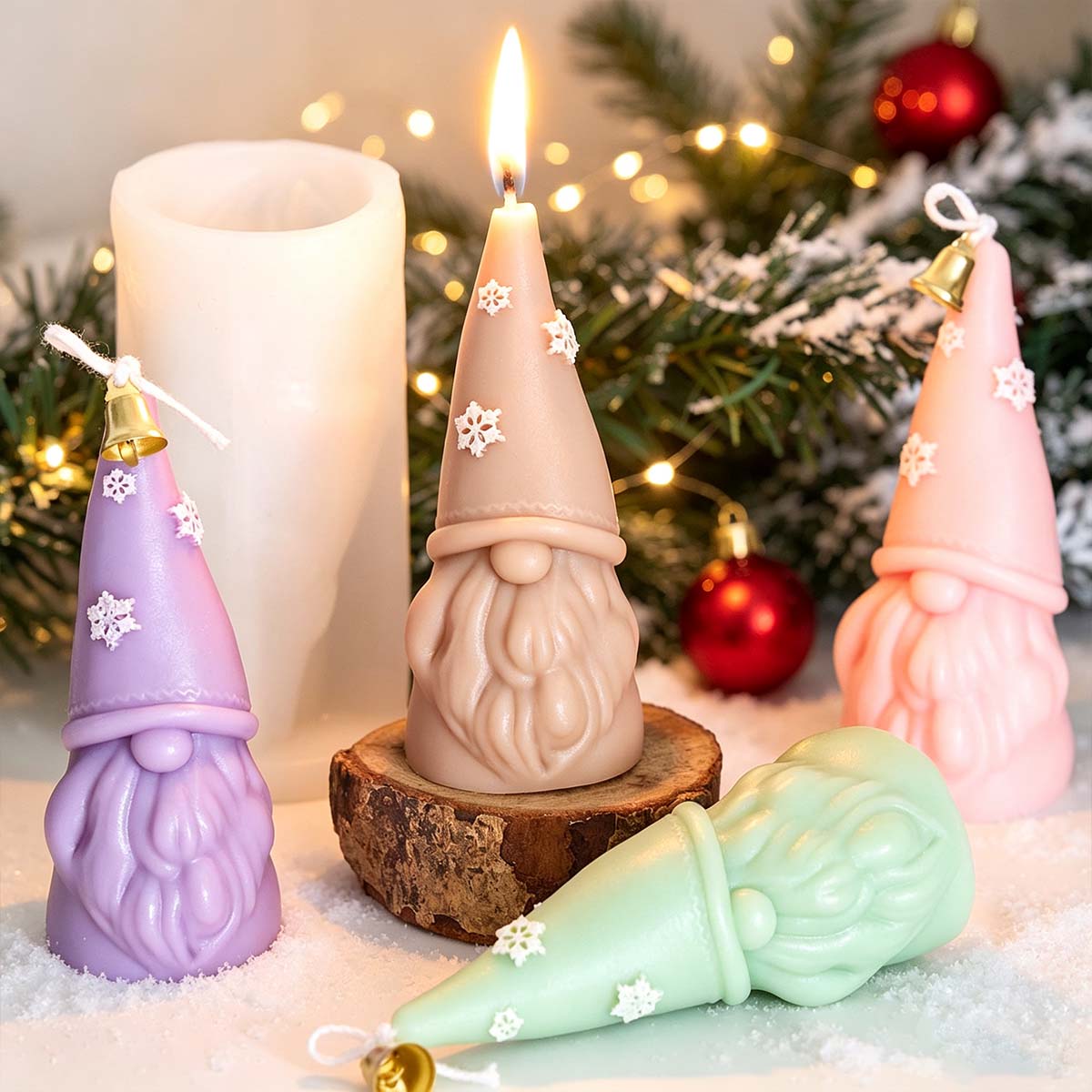크리스마스 장식 실리콘 캔들 몰드 DIY 크리스마스 엘 - Soap Making In Home 리뷰 및 가격