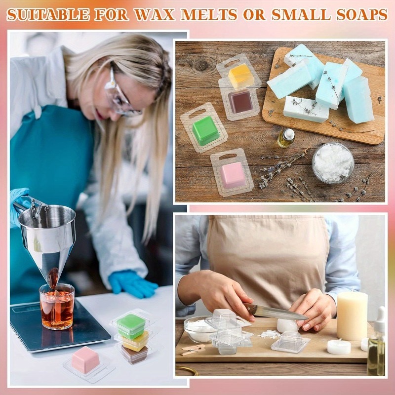 20/50개 투명 플라스틱 왁스 몰드 1온스 사각형 원 - Soap Making Items 리뷰 및 가격