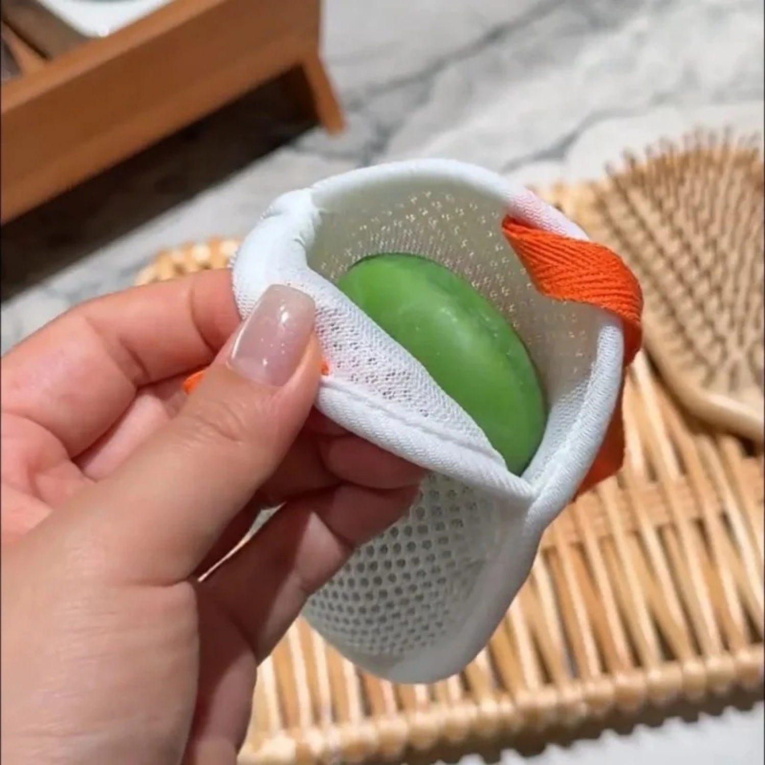 10개입 부드러운 새 거품 비누망망, 각질 제거 파우치 - Soap Making Lab 리뷰 및 가격