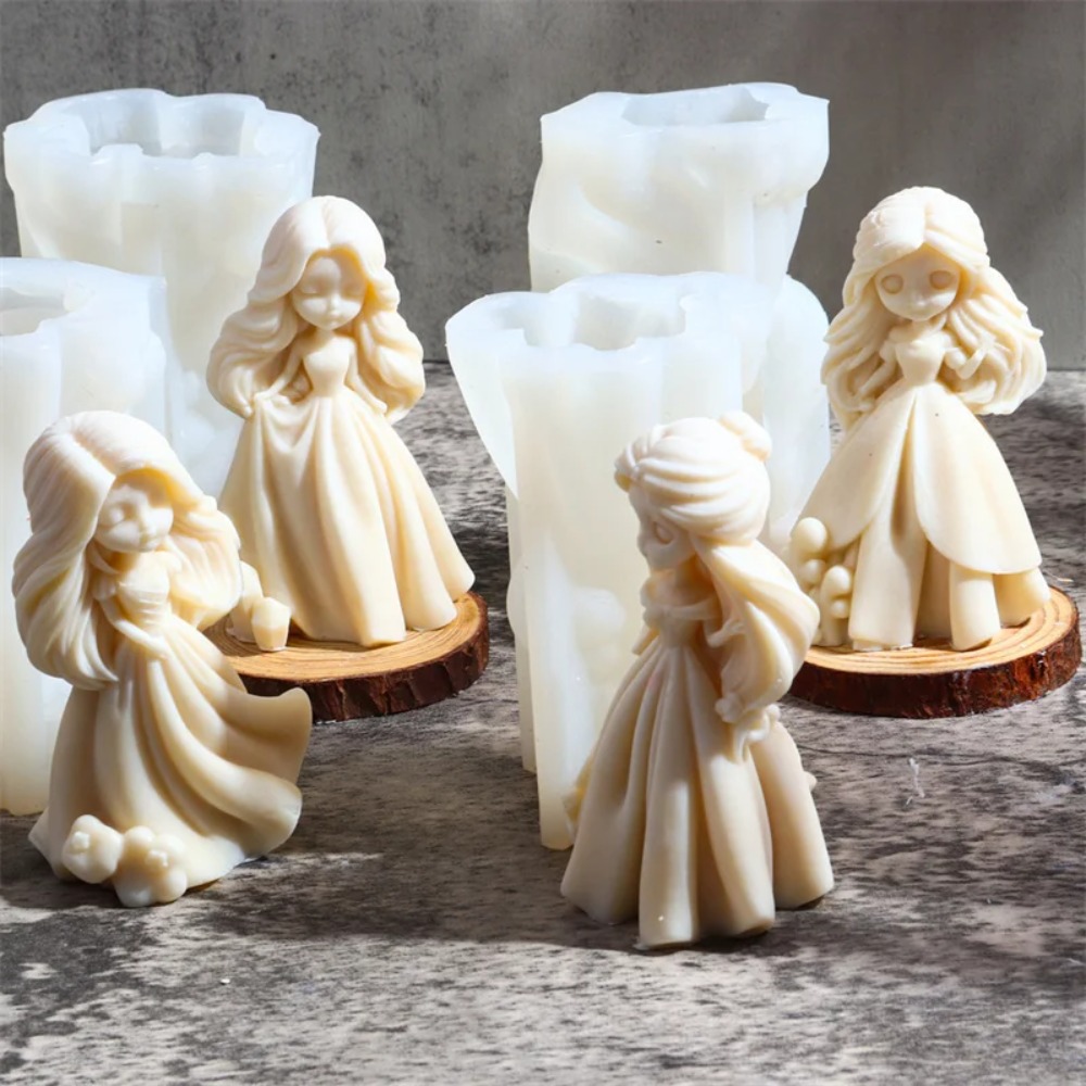 멀티 스타일 달콤한 공주 실리콘 양초 금형 소녀 동상  - Soap Making Items 리뷰 및 가격