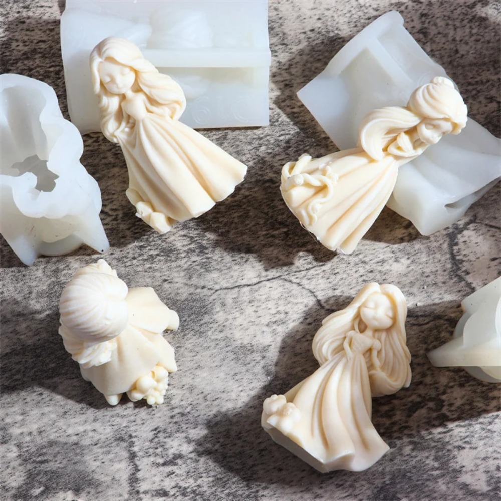 멀티 스타일 달콤한 공주 실리콘 양초 금형 소녀 동상  - Soap Making Items 리뷰 및 가격