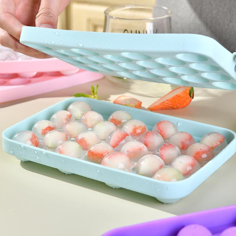 새로운 25칸 볼 몰드 실리콘 커버 포함 얼음 보관함  - Soap Making Lab 리뷰 및 가격