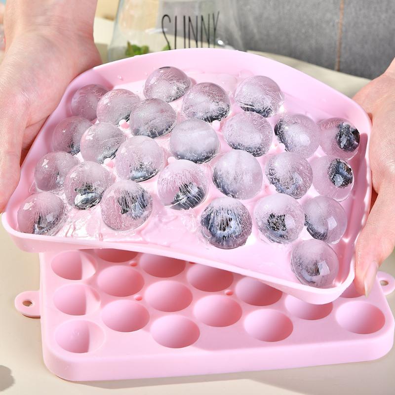 새로운 25칸 볼 몰드 실리콘 커버 포함 얼음 보관함  - Soap Making Lab 리뷰 및 가격