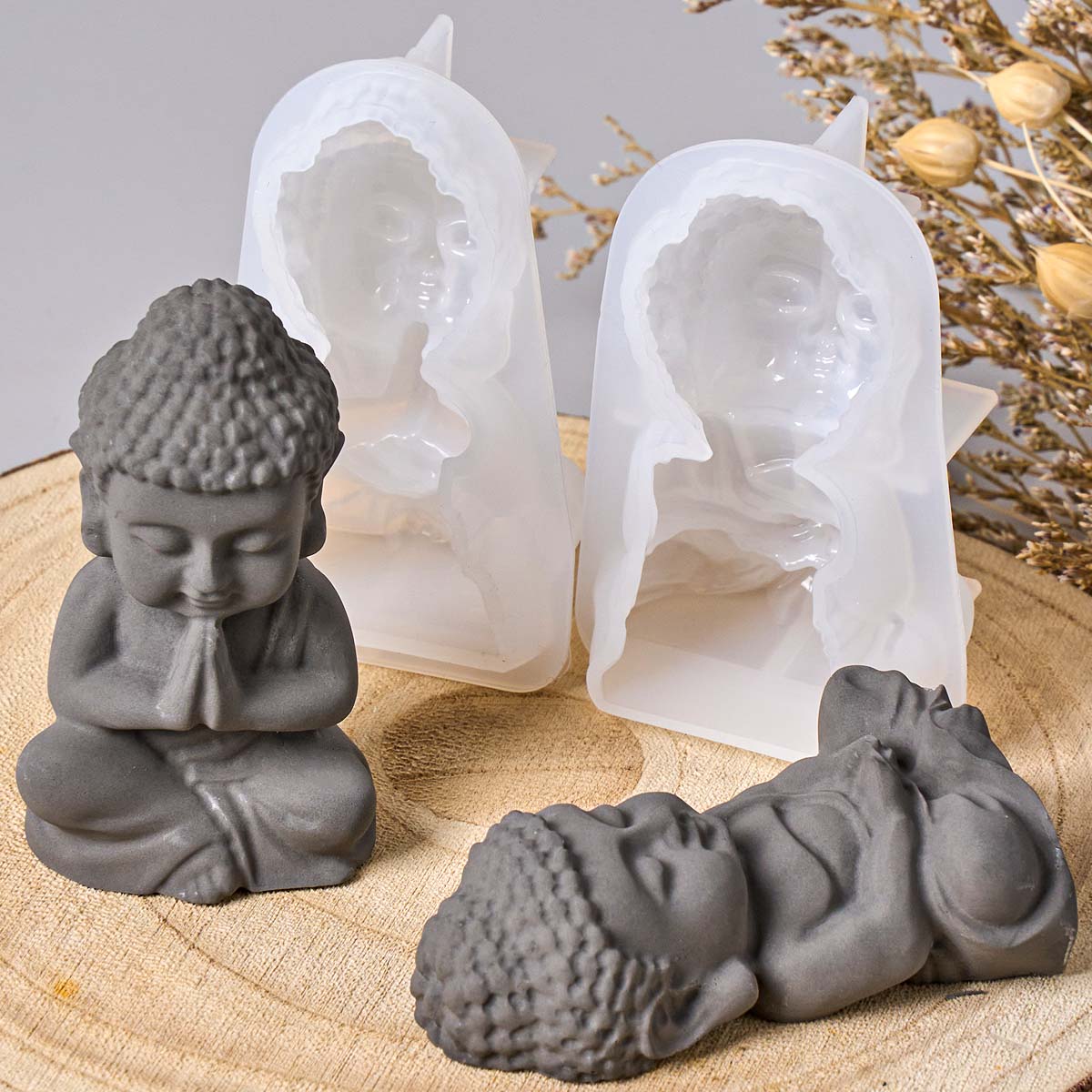 작은 불상 실리콘 캔들 몰드 DIY 선(禪) 장식품 석 - Soap Making Items 리뷰 및 가격