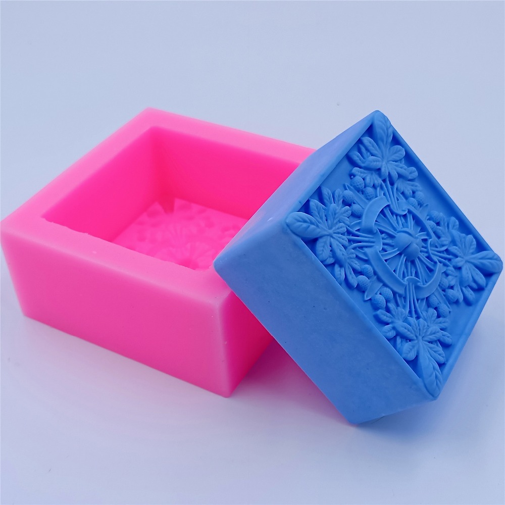사각형 디자인 비누 금형 천연 비누 만들기위한 꽃 실리 - Soap Making Items 리뷰 및 가격