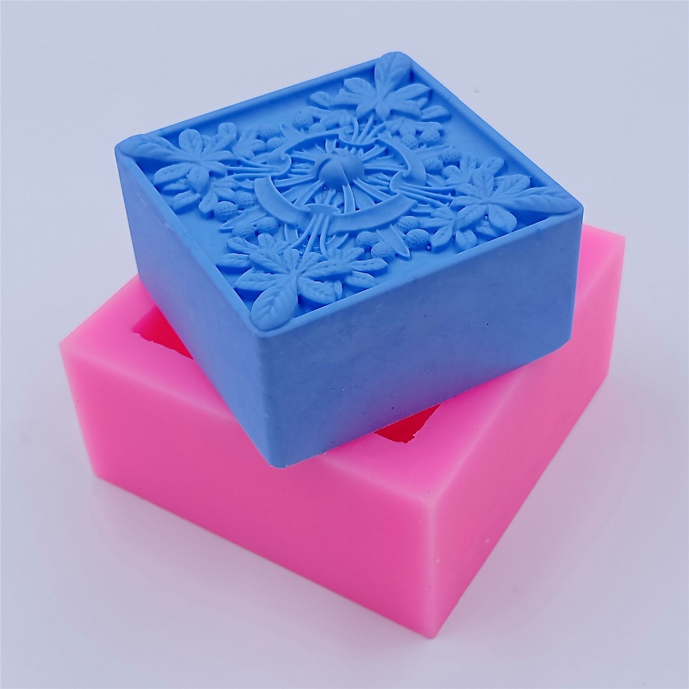 사각형 디자인 비누 금형 천연 비누 만들기위한 꽃 실리 - Soap Making Items 리뷰 및 가격