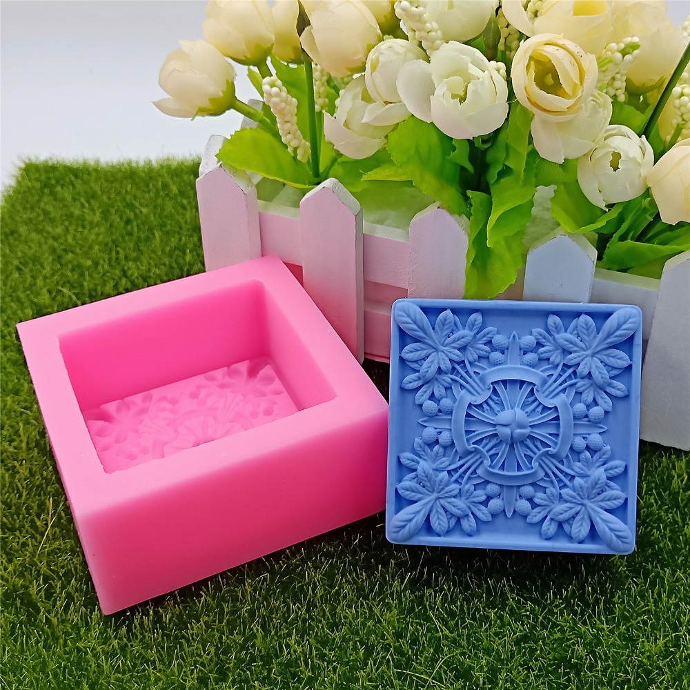 사각형 디자인 비누 금형 천연 비누 만들기위한 꽃 실리 - Soap Making Items 리뷰 및 가격