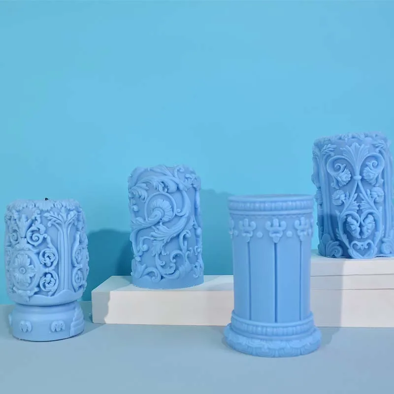 새겨진 로마 열 촛불 실리콘 금형 꽃 구호 실린더 비누 - Soap Making In Home 리뷰 및 가격